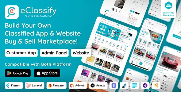 eClassify - Classified ads Buy and Sell Marketplace Flutter App with Laravel Admin Panel