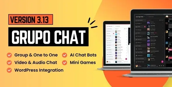 Grupo Chat - Chat Room & Private Chat - Video Chat & Audio Chat - AI Chat - PHP Group Chat Code