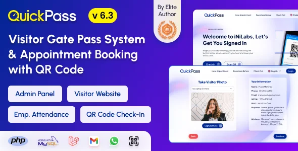 QuickPass - Appointment Booking & Visitor Gate Pass System With Qr Code