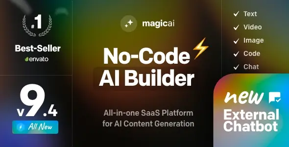MagicAI - OpenAI Content, Text, Image, Video, Chat, Voice, and Code Generator as SaaS