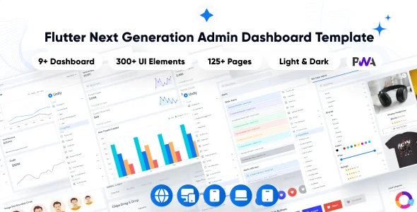 Unity - Multipurpose Admin & Dashboard Template | Next Generation Admin Dashboard Flutter Template