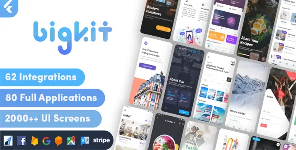 Flutter Biggest Kits and Flutter Big Materials - Flutter 3.0 UI kit Flutter