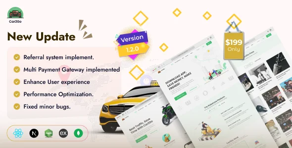 Car2Go - One Stop Ride Share Platform | User Web App | Driver Web App | Admin Panel (MERN)