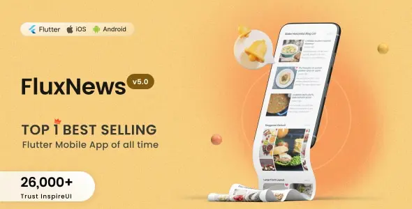 FluxNews - Flutter mobile app for Wordpress