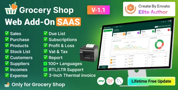 Grocery Shop - Grocery Selling Flutter App with Admin panel SAAS