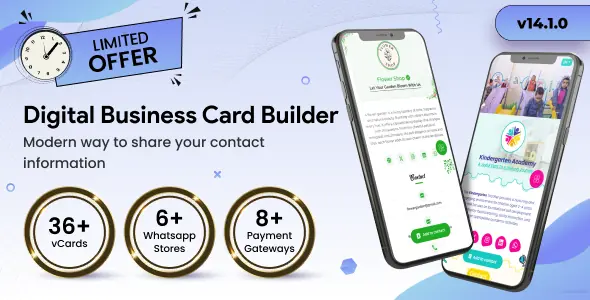 Infy vCard Saas : Digital Business Card Builder