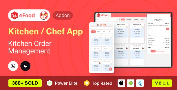 eFood - Kitchen/Chef App