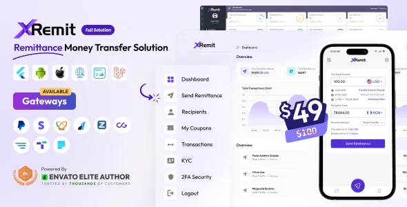 XRemit - Remittance Money Transfer Full Solution