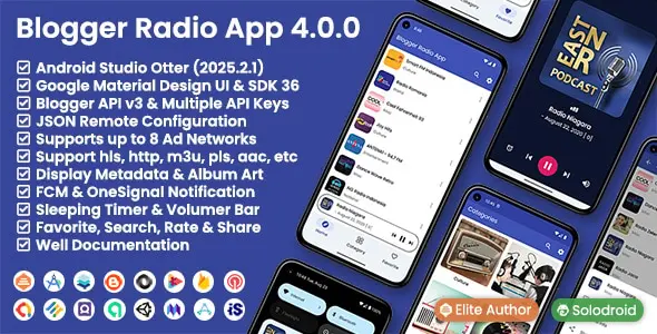 Blogger Radio App v4.0.0 - Blogger API