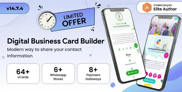 vCard SaaS v14.7.6 - Business Card Builder SaaS - Laravel VCard Saas - NFC Card