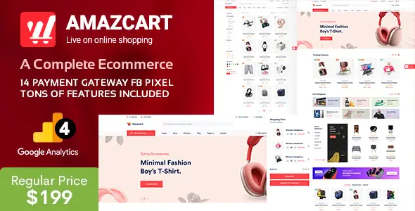 AmazCart v5.1.4 - Laravel Ecommerce System CMS - nulled