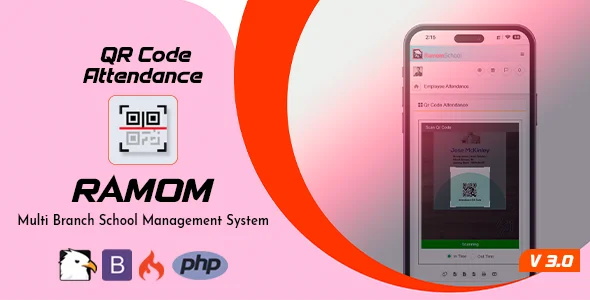 Ramom School QR Code Attendence v3.0