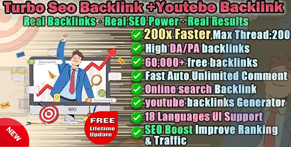 Turbo Seo backlink + Youtube Backlink Generator v3.2.11