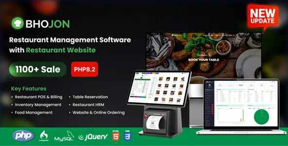 Bhojon - Best Restaurant Management Software with Restaurant Website