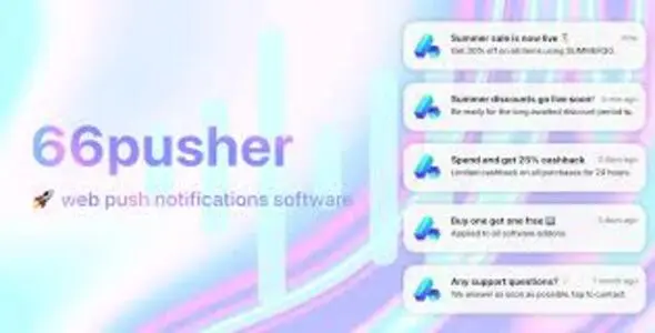 66pusher v18.0.0 - Web push notifications - nulled