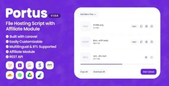 Portus v1.0.6 - Advanced File Hosting Script