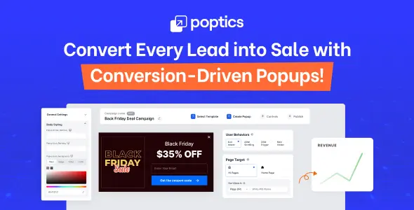 Poptics Pro v4.4.3 - AI Powered Popup Plugin for WordPress