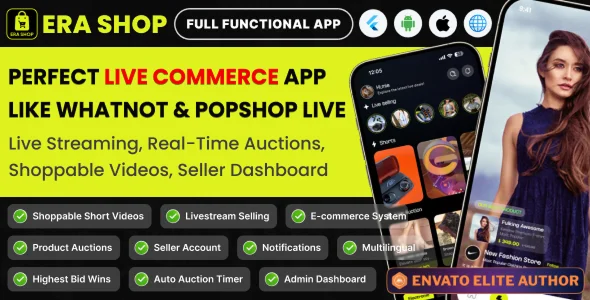 Era Shop v3.0 - Live Streaming, Short Video based E-commerce Store Multi Vendor