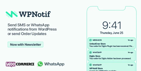WPNotif v3.2.0.2 - WordPress SMS & WhatsApp Notifications