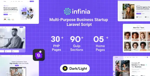 Infinia v1.1.3 - Multipurpose Business Consulting Startup Laravel Script - nulled