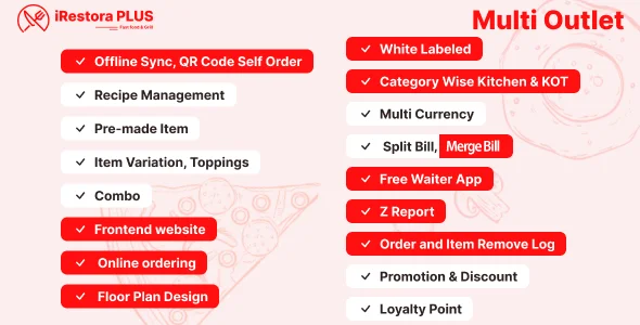 iRestora PLUS Multi Outlet v7.7 - Next Gen Restaurant POS