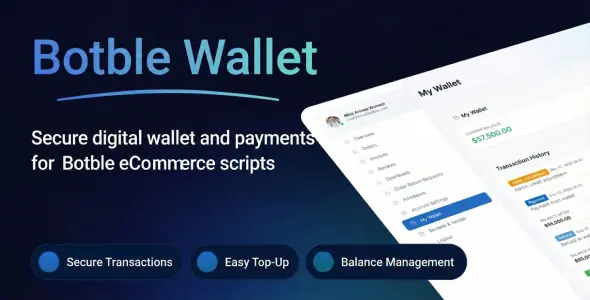 E-Wallet v1.0.4 - Payment Wallet System For Botble eCommerce scripts