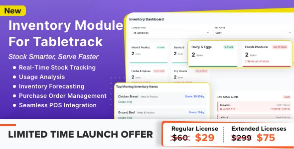 Inventory Module for Tabletrack v1.0.70