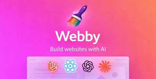 Webby v1.0.4 – AI-Powered No-Code Website Builder SaaS Platform