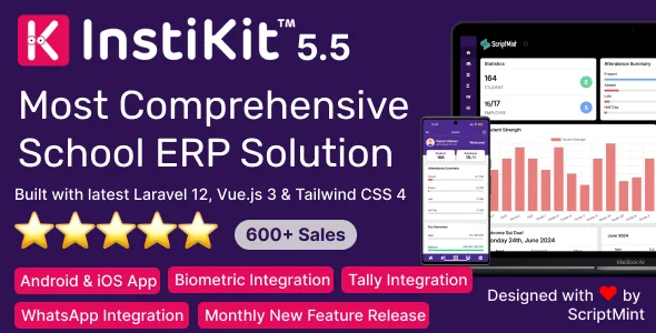 InstiKit School v5.5.0 - School Management System & School ERP - nulled