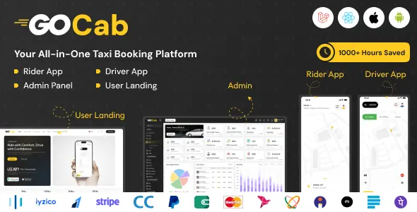 GoCab v1.0.0 - Grab - Uber Clone - Taxi Booking