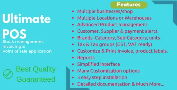Ultimate POS v6.12 - Best ERP, Stock Management, Point of Sale & Invoicing application - nulled