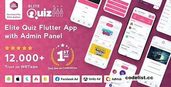 Elite Quiz v2.3.8 - Trivia Quiz - Quiz Game - Flutter Full App + Admin Panel - nulled