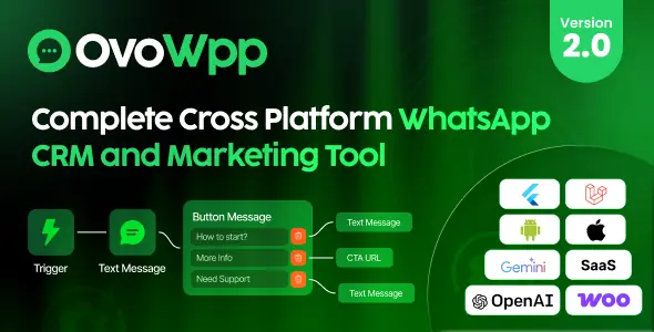 OvoWpp v1.9 - Complete Cross Platform WhatsApp CRM and Marketing Tool
