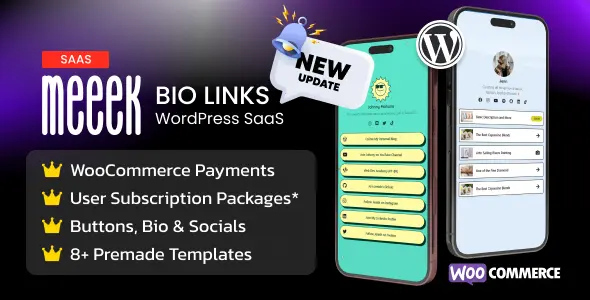 Meeek v3.4 - Bio Links SaaS (WordPress)