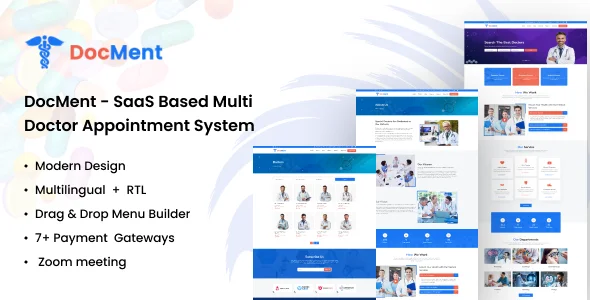 DocMent v4.0.1 - SaaS Based Multi Doctor Appointment System