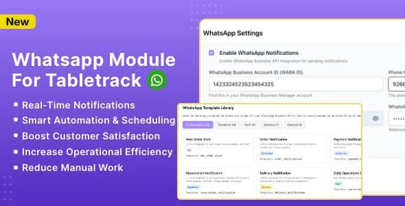 WhatsApp Module for TableTrack v1.0