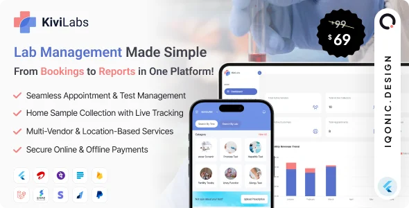 KiviLabs - All-in-One Lab Management & Test Booking Solution with Multi-Vendor Support