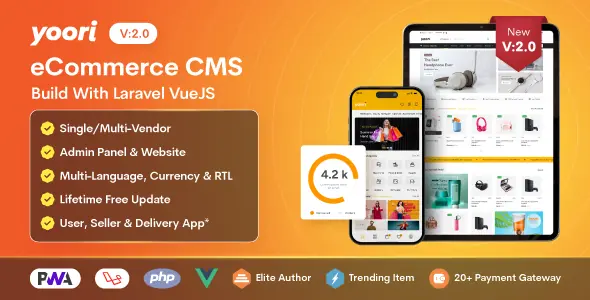 YOORI eCommerce | Single & Multi-Vendor PWA Marketplace CMS