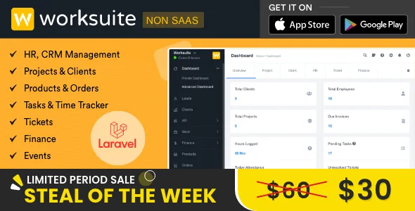 WORKSUITE  HR CRM and Projects Management