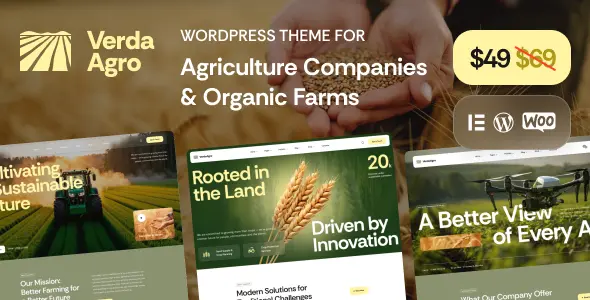 VerdaAgro - Agriculture Companies & Organic Farms WordPress Theme